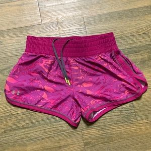 Under Armour Pink Purple Animal Running Short XS